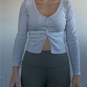 Garage Gray Long Sleeve Top